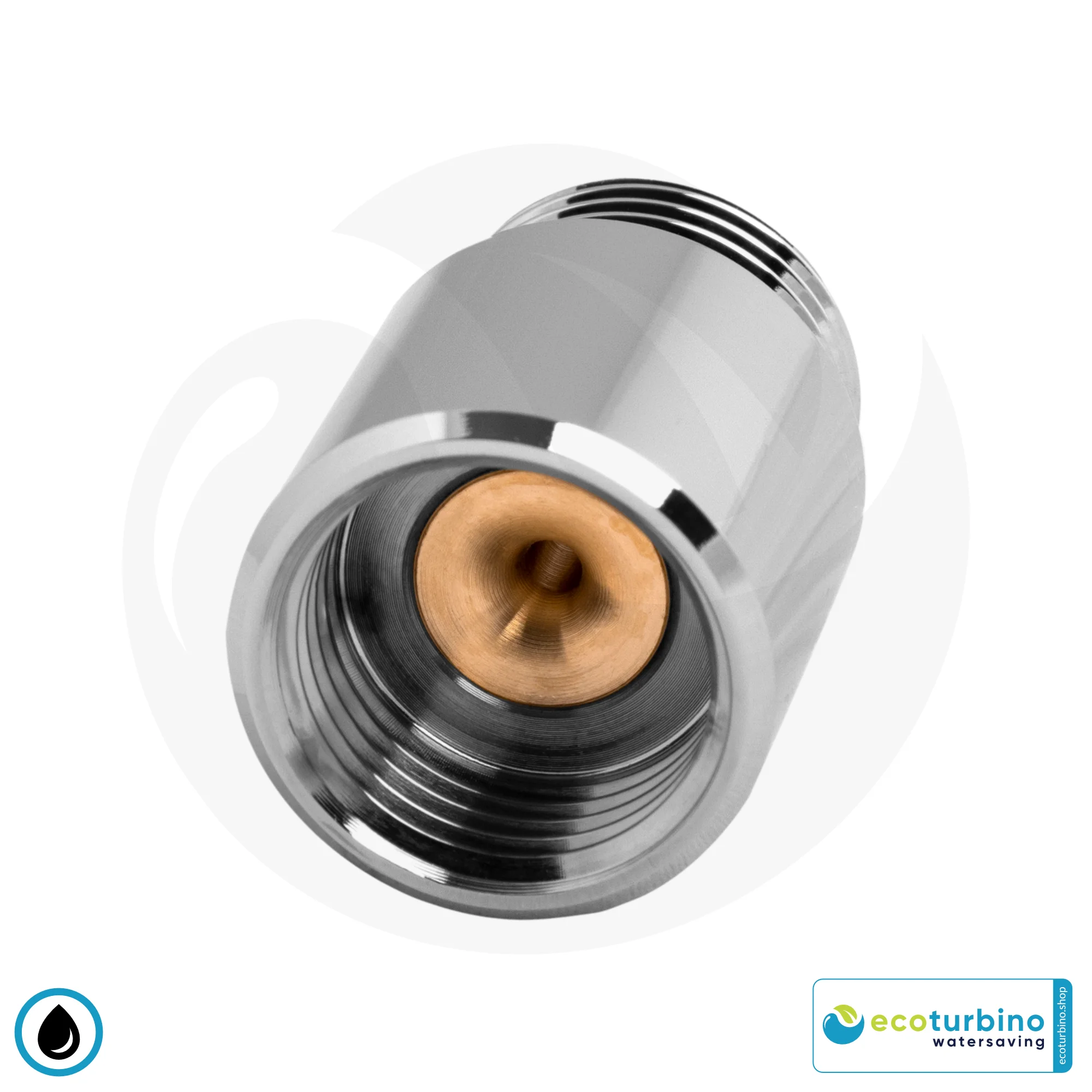 ecoturbino® DELUXE ET10L Wasserspar Dusche Adapter | Wasser sparen und Energie (Strom) sparen | bis zu 40% Kosten reduzieren beim Duschen + Duschkopf entleeren