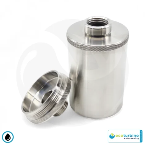 Wasserfilter ecoturbino plus | Edelstahlgehäuse geöffnet Ansicht