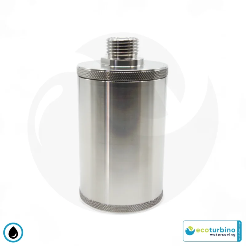 Wasserfilter ecoturbino plus | Edelstahlgehäuse 1/2" Gewindeanschluss für Wassersparadapter